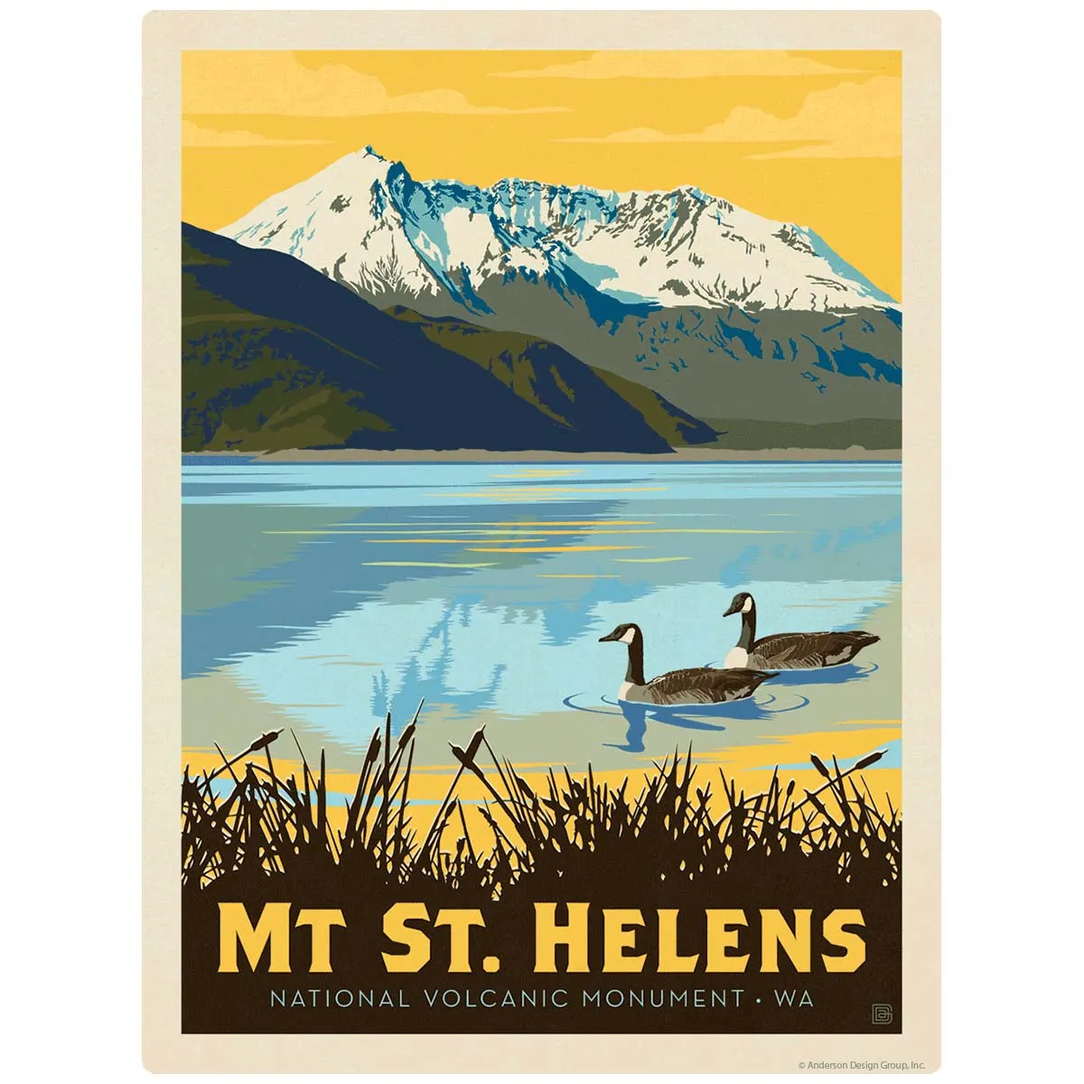 Mount St. Helens Washington Vinyl Sticker