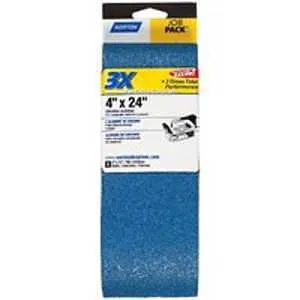 Norton 49276 Sanding Belt, 4 in W, 24 in L, 80 Grit, Medium, Zirconia Aluminum Abrasive :PK  5: QUANTITY: 1