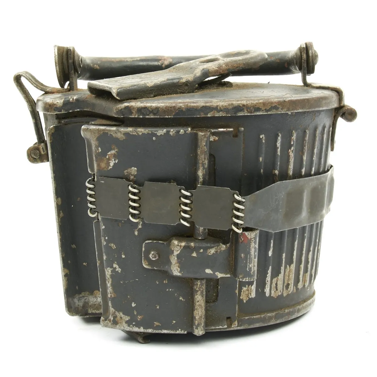 Original German WWII MG 34 MG 42 Basket Belt Carrier in Transport Frame with Belts - Marked and Dated