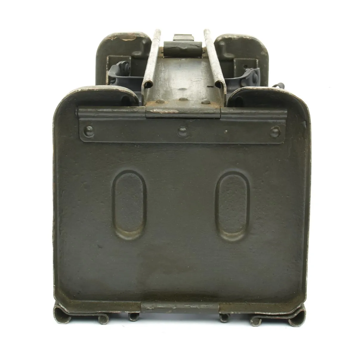 Original German WWII MG 34 MG 42 Basket Belt Carrier in Transport Frame with Belts - Marked and Dated