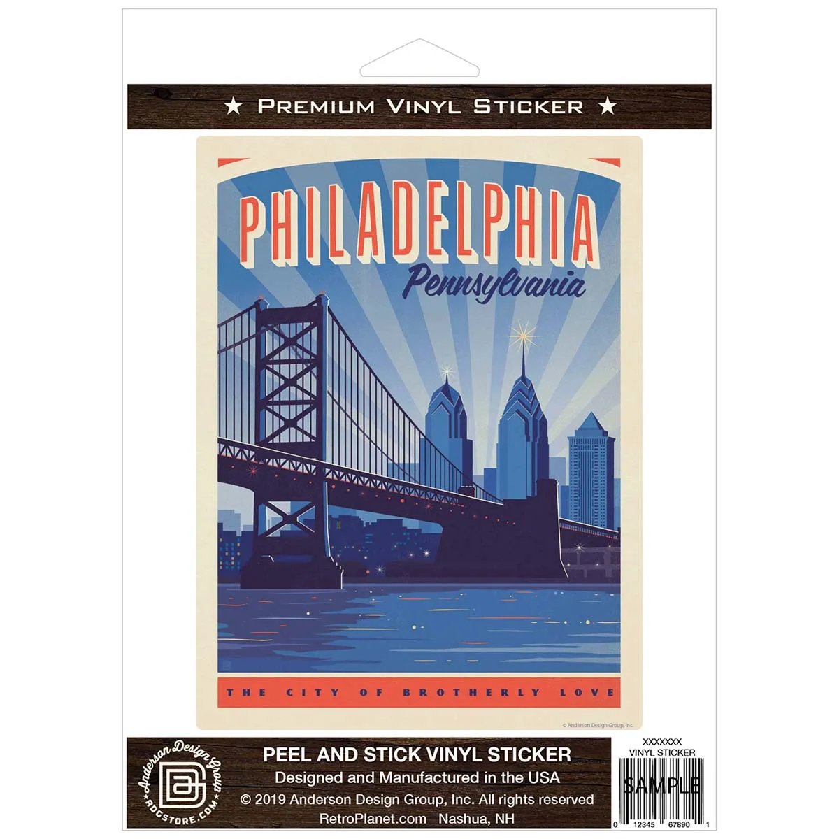 Philadelphia Pennsylvania Vinyl Sticker