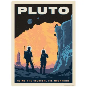 Pluto Space Travel Vinyl Sticker