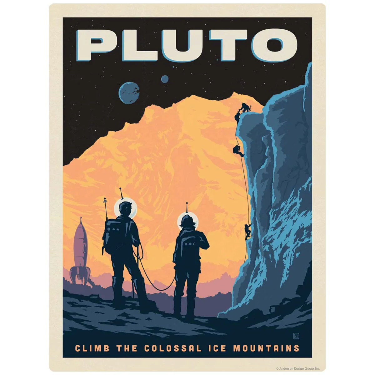 Pluto Space Travel Vinyl Sticker