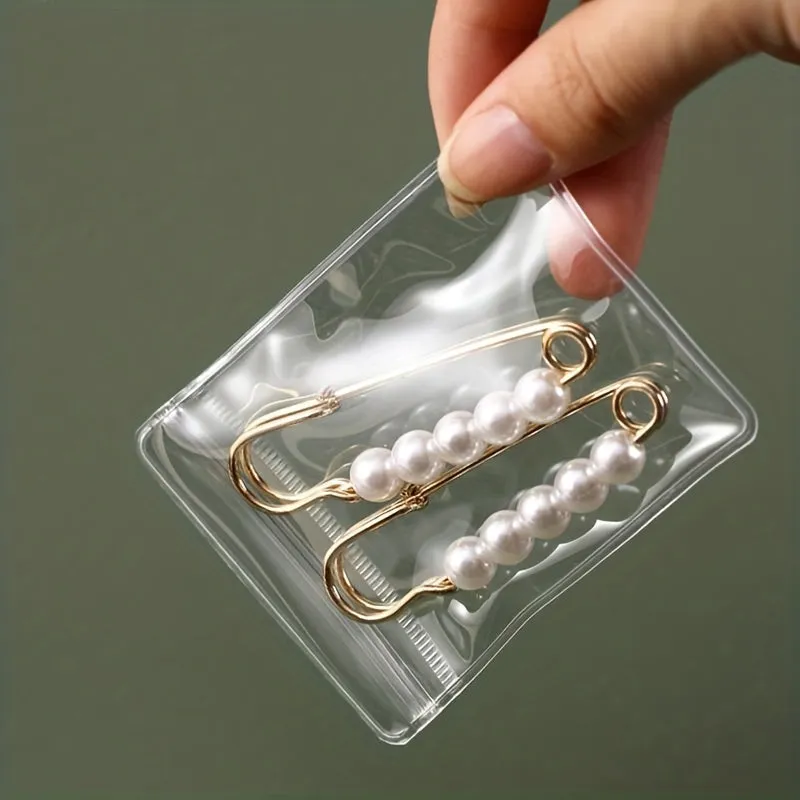 Portable Jewelry Storage Bags for 20 Pieces with Transparent Design