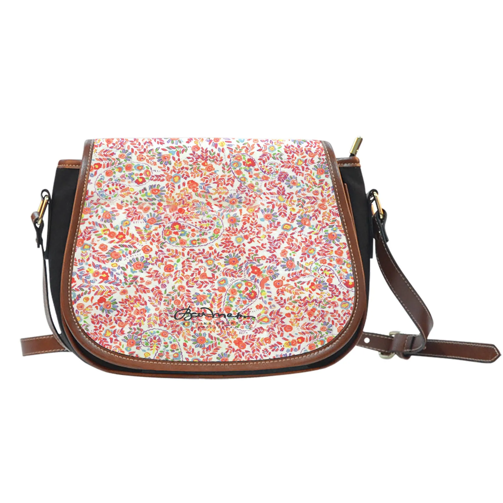 Retro Paisley Saddle Shoulder Bag