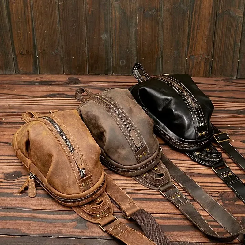 RetroLux Horse Leather Chest Bag