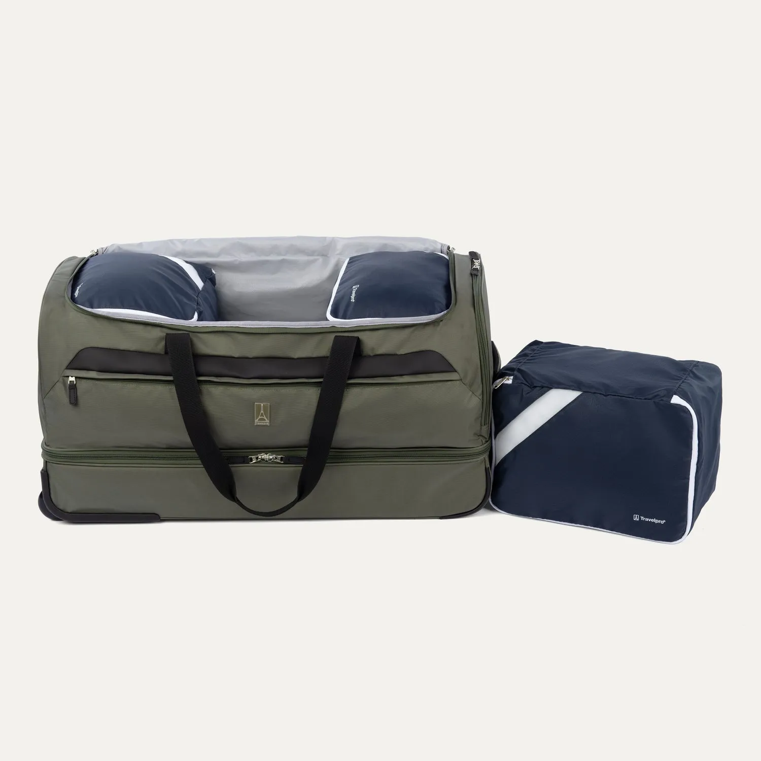 Roadtrip 30" Drop-Bottom Rolling Duffel with Packing Cubes