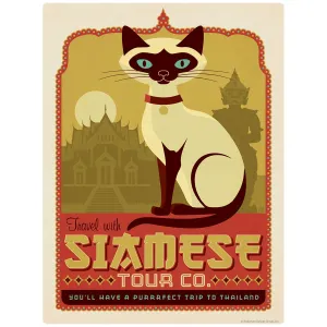 Siamese Cat Travel Vinyl Sticker