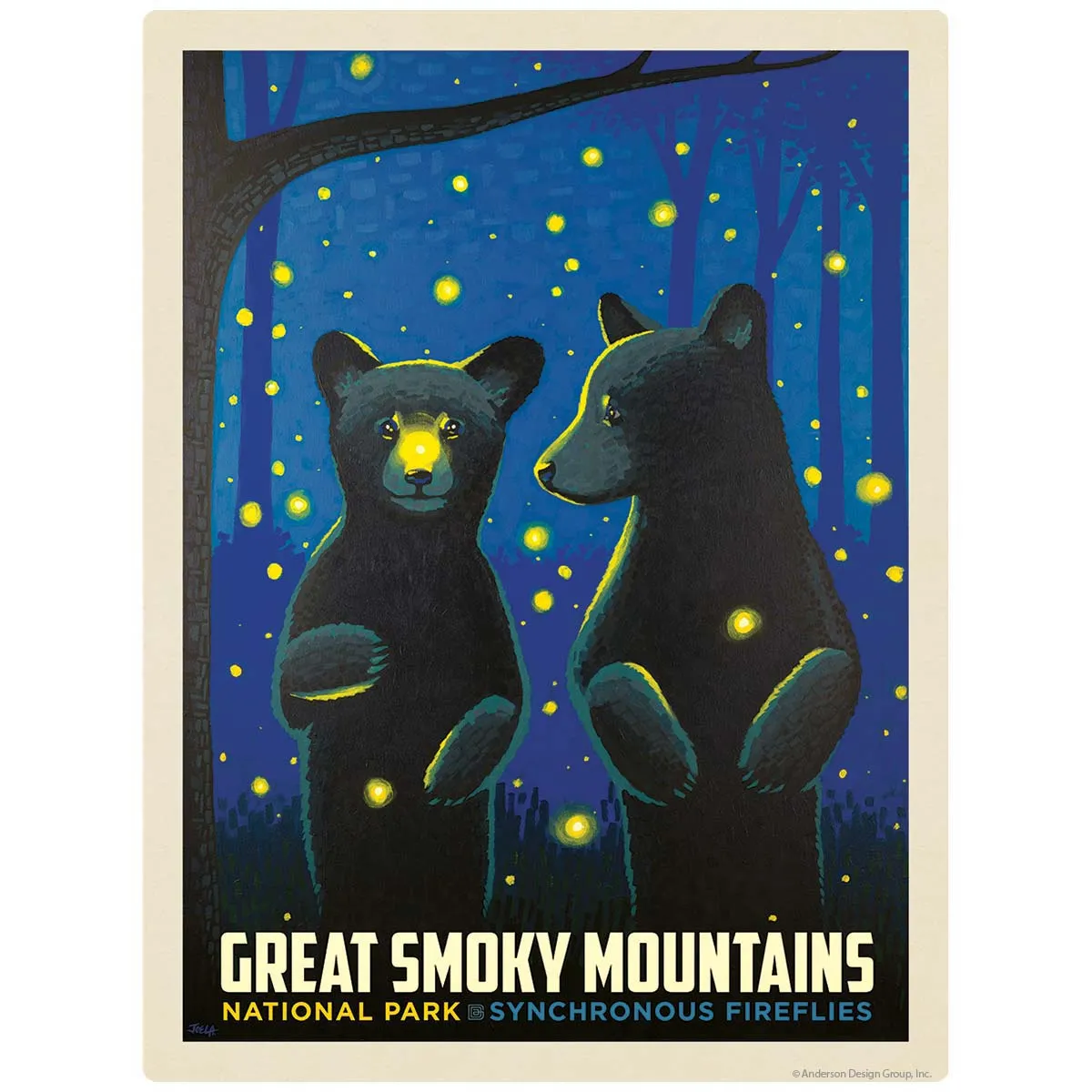 Synchronous Fireflies Vinyl Sticker Smoky Mtns National Park