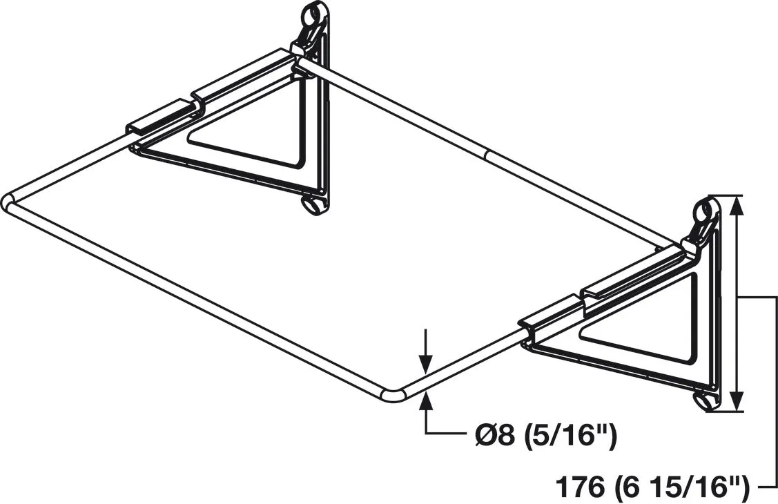 TAG Hardware Tilt-Out Hamper with Removable Black Bag