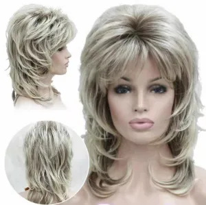 Women's  Short Roll Rose Net Chemical Fiber Wig