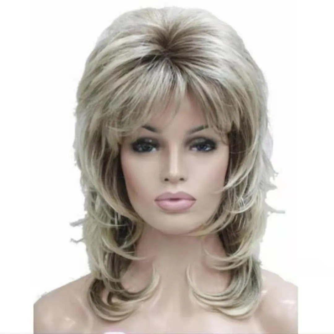 Women's  Short Roll Rose Net Chemical Fiber Wig